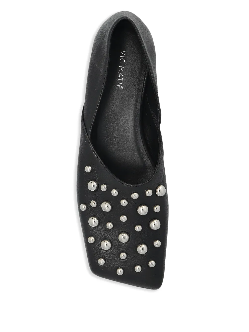 Vic Matie stud-embellished ballerinas Black