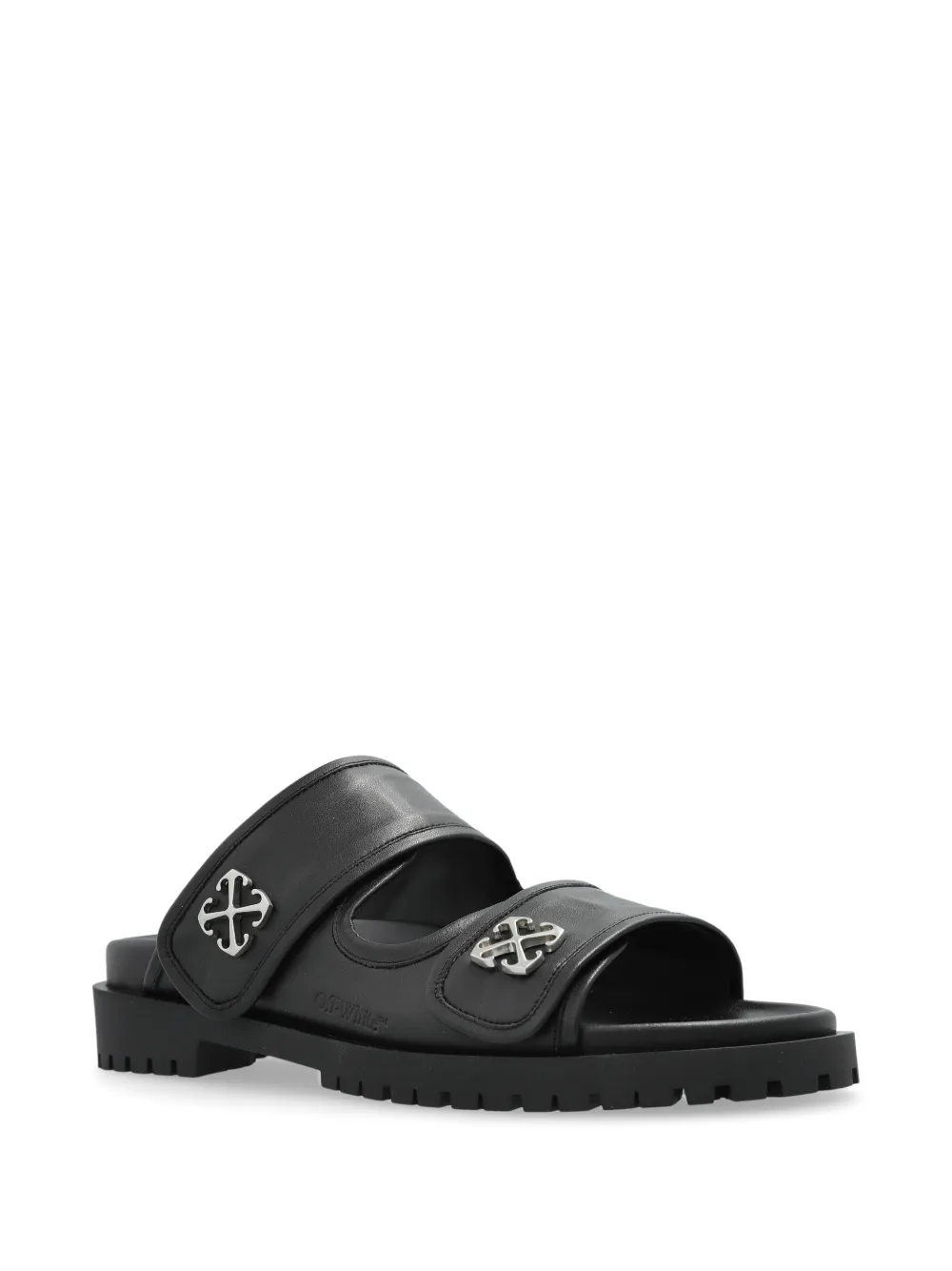 Off-White logo-detail slides Black