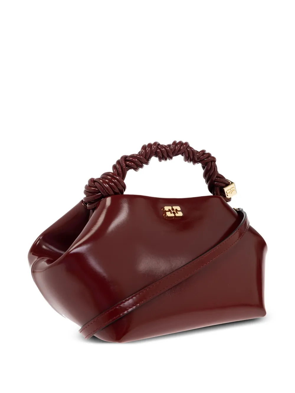 GANNI Clutch met gedraaid handvat Rood