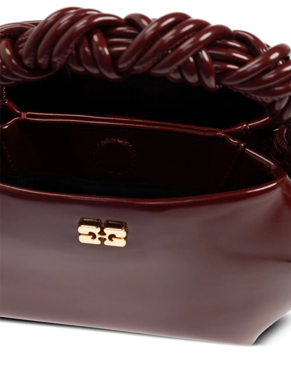 GANNI Clutch met gedraaid handvat Rood