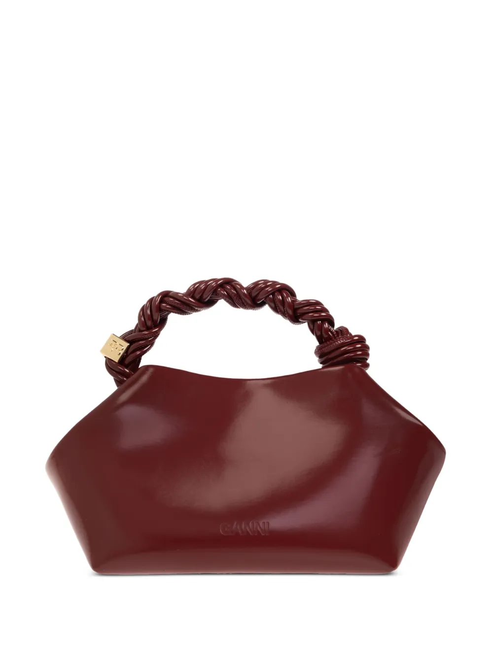 GANNI Clutch met gedraaid handvat Rood