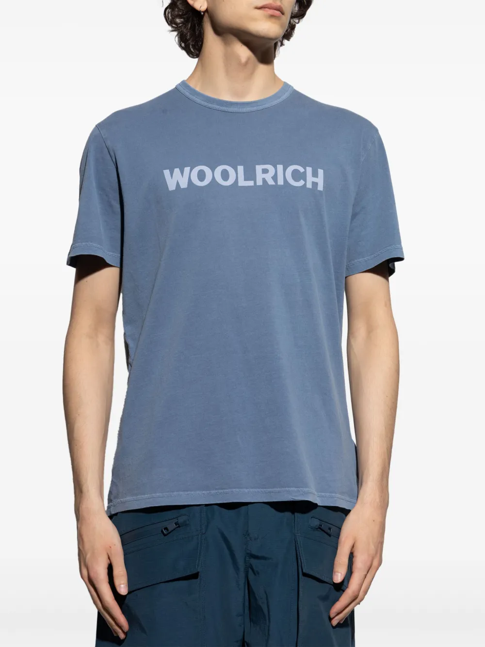 Woolrich T-shirt met logo Blauw