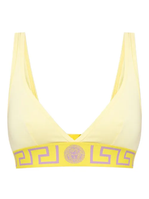 Versace brassière à col v - Jaune - Versace - Modalova