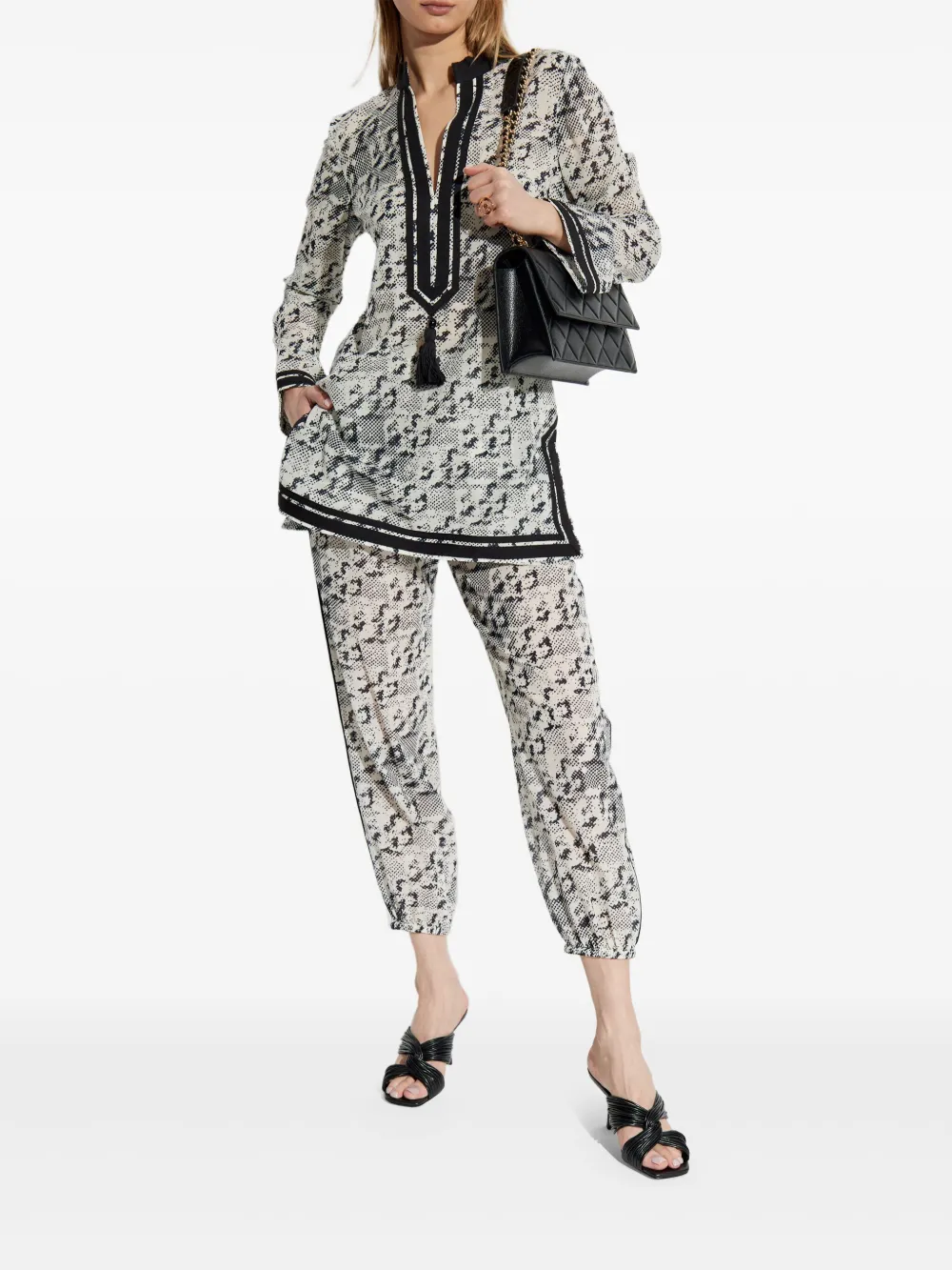 Tory Burch Broek met print - Wit