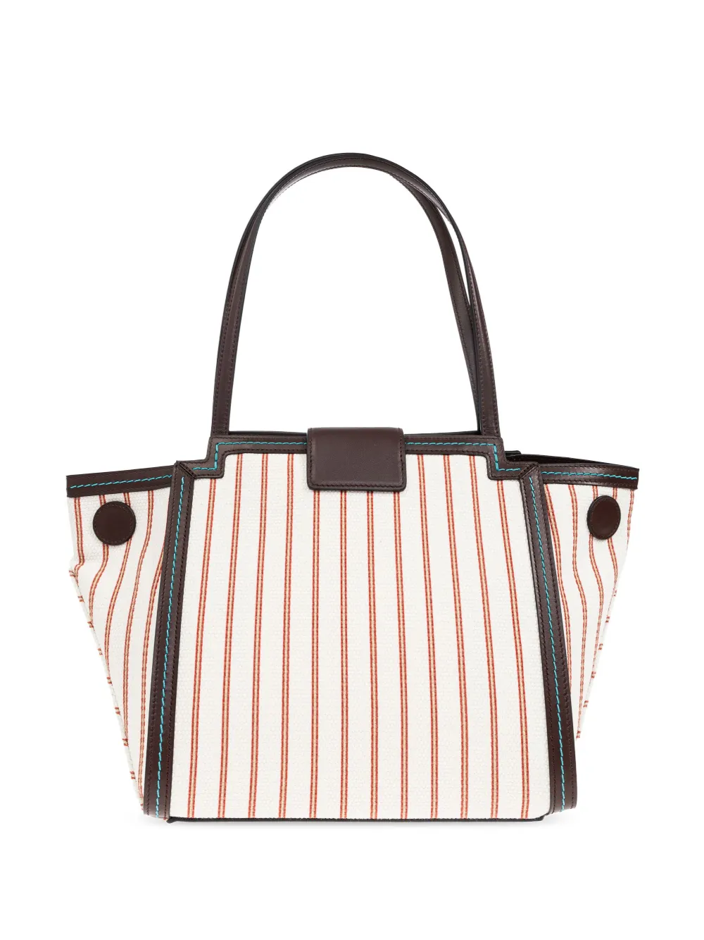 Marni Gestreepte shopper Wit