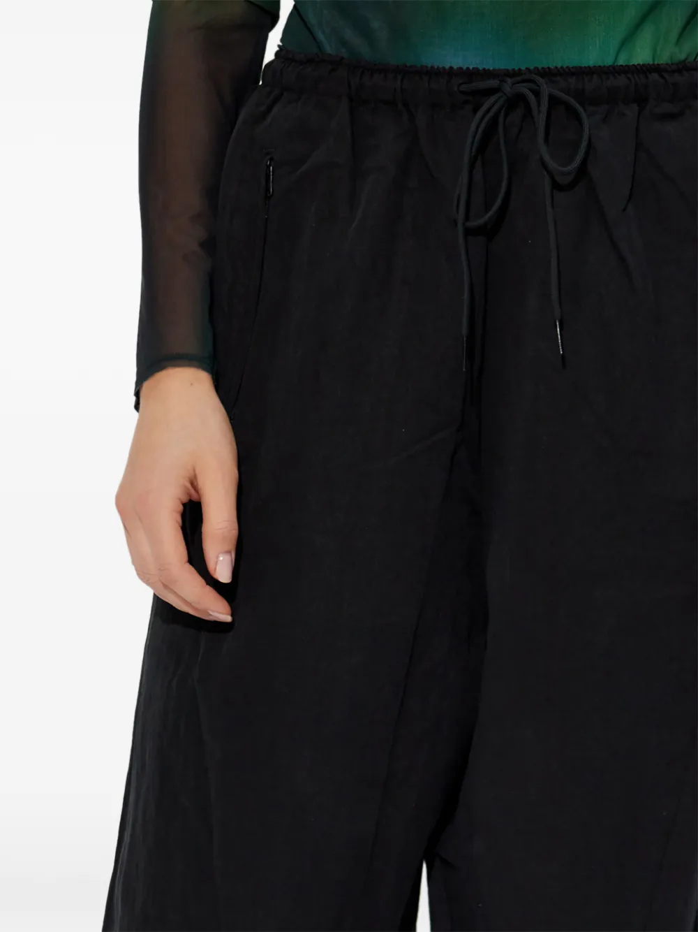 Y-3 elasticated cropped trousers | Cropped Pants | Image 2