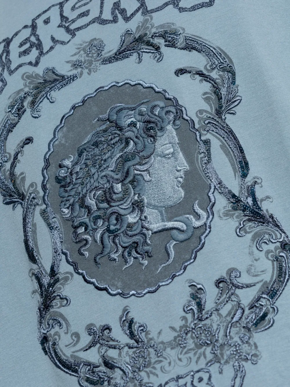 Versace T-shirt met grafische print Blauw