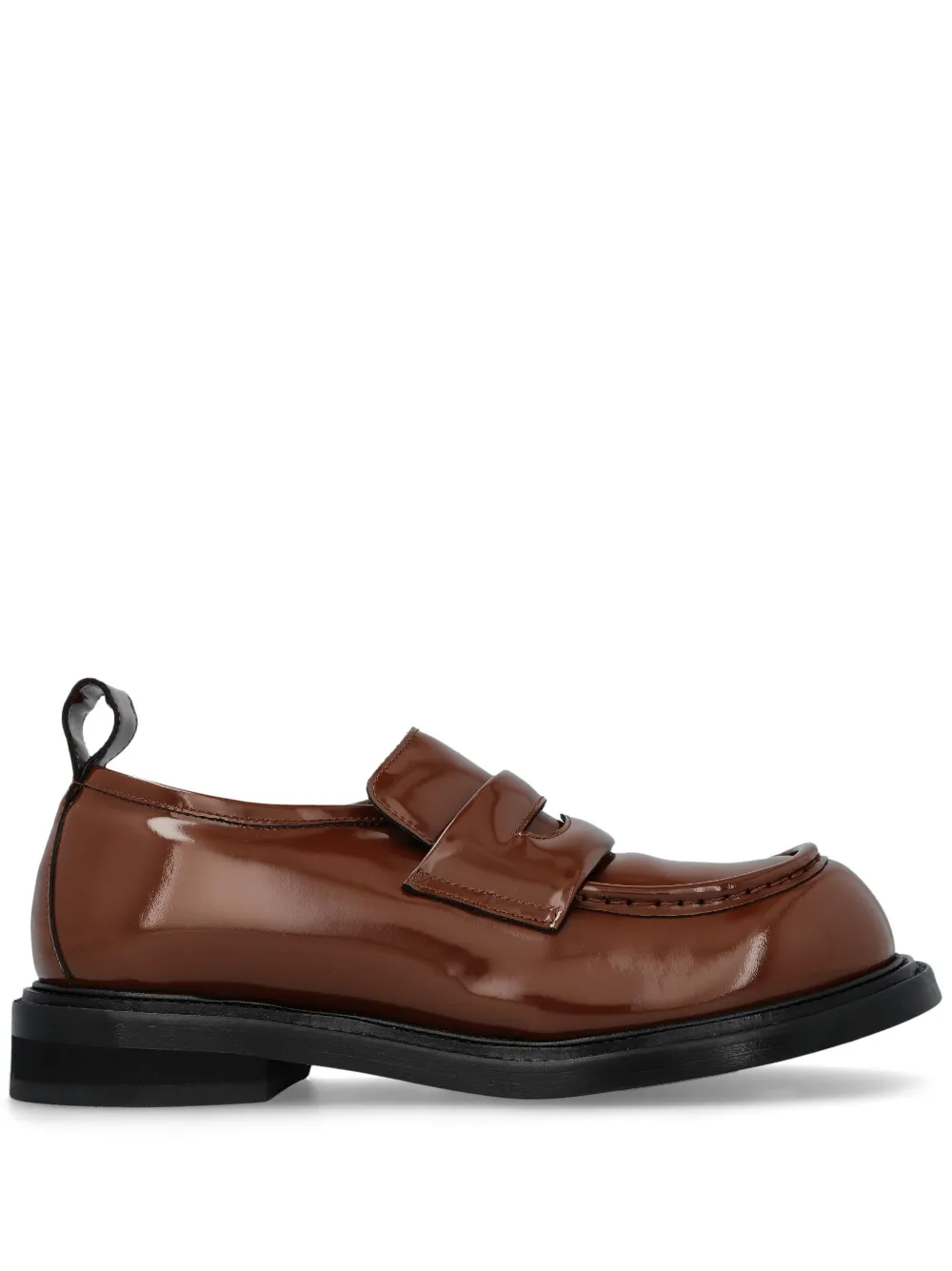 Moschino patent-leather loafers Brown