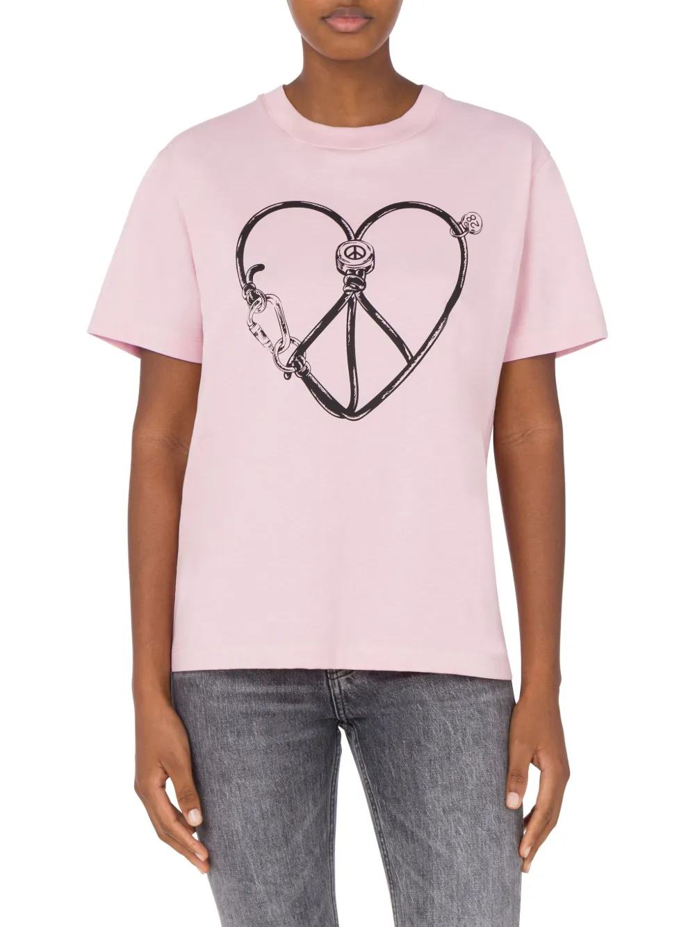 MOSCHINO JEANS T-shirt met print - Roze