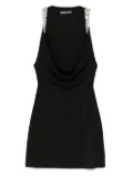 David Koma crystal-claws cowl-neckline mini dress - Black