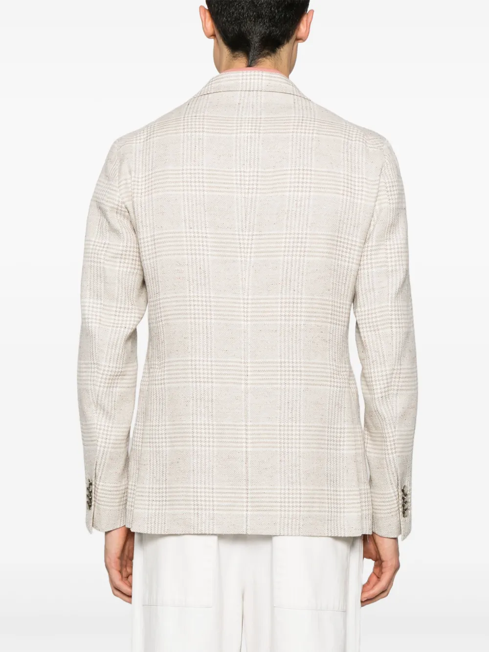 Tagliatore Geruite blazer Beige