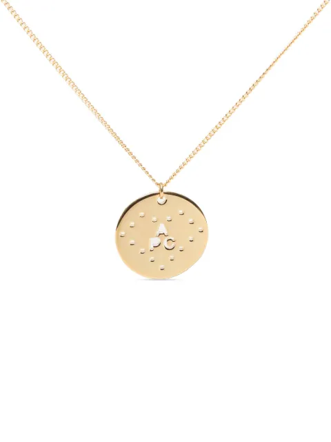 A.P.C. Eloi disc-pendant necklace