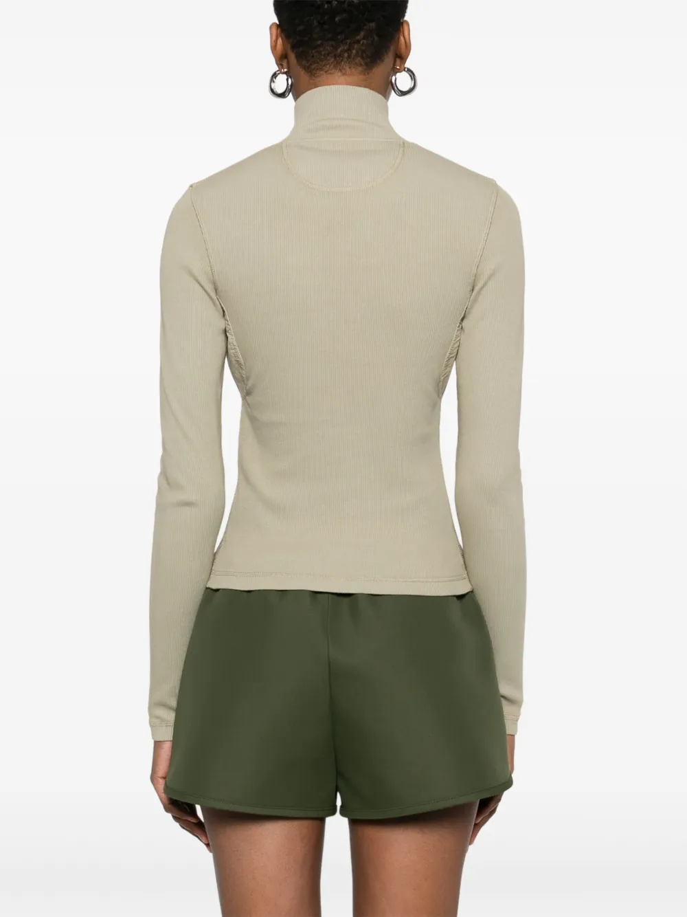 Gucci Geribbeld katoenen T-shirt Beige