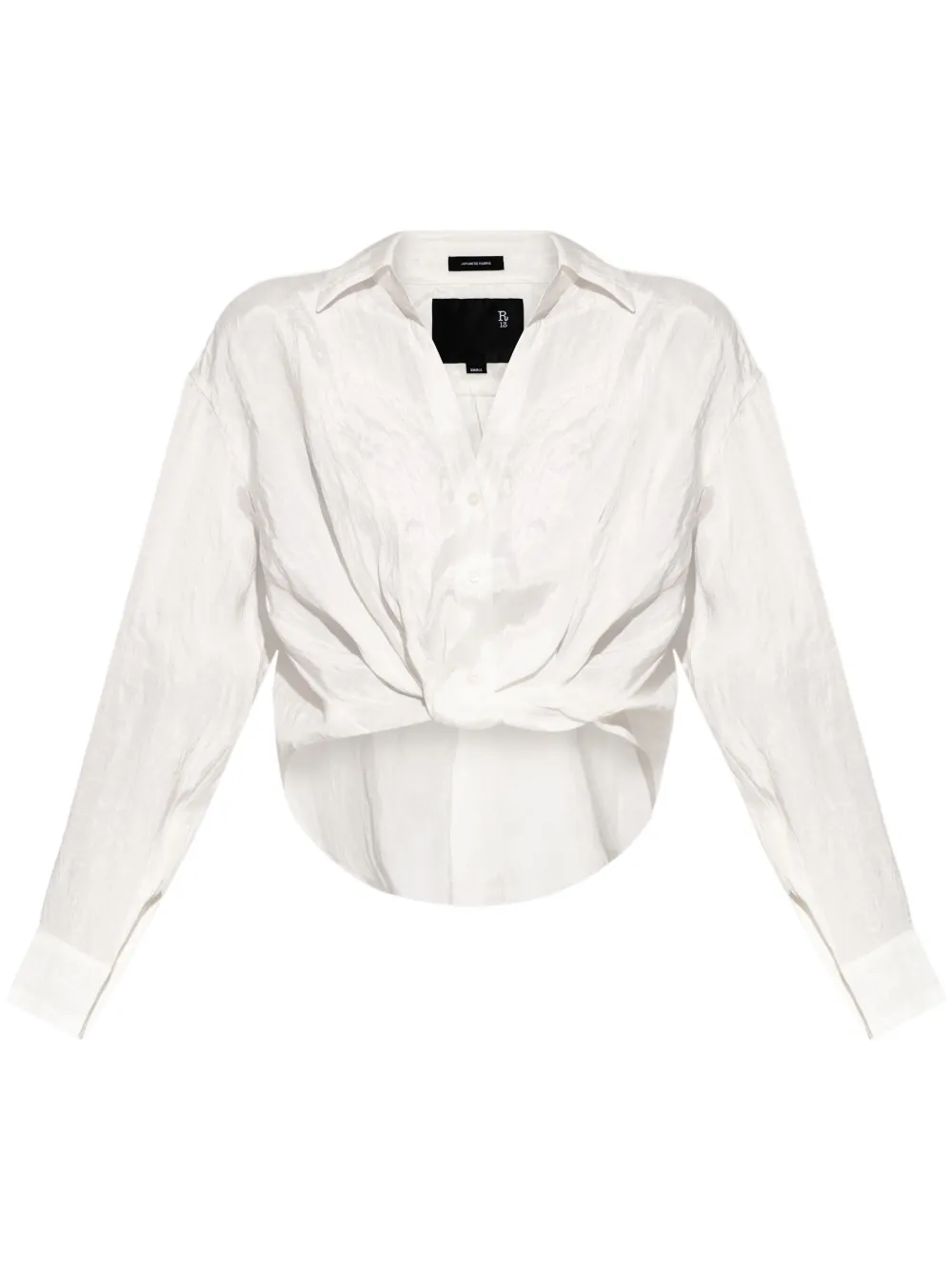 R13 Blouse met gesmockt detail Wit