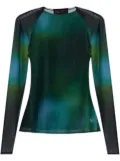 Y-3 gradient long-sleeve top - Green