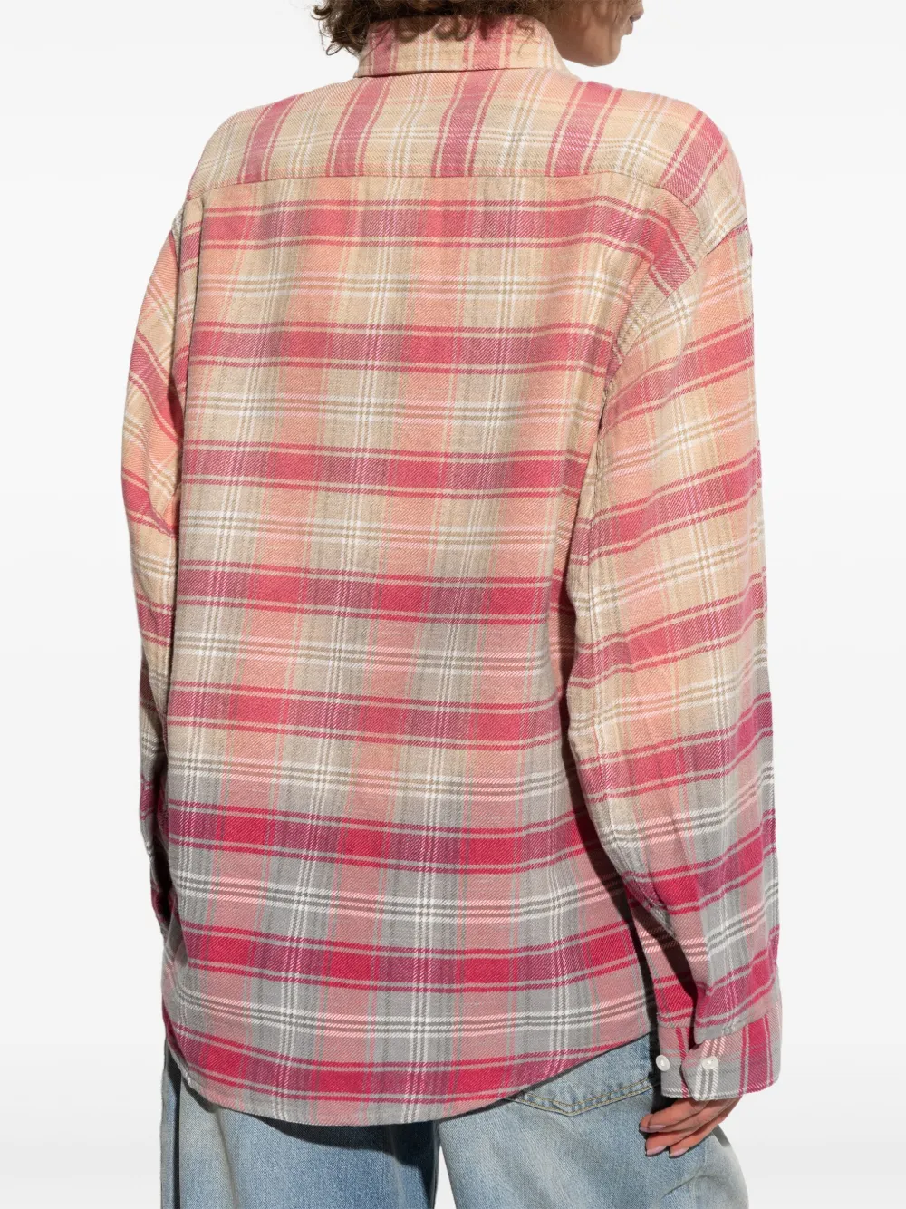 R13 Geruit blouse Roze