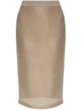 Tory Burch metallic midi skirt - Neutrals