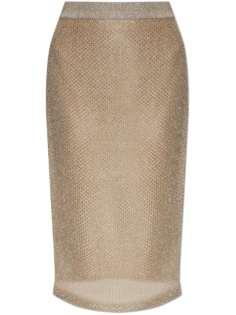 Tory Burch metallic midi skirt