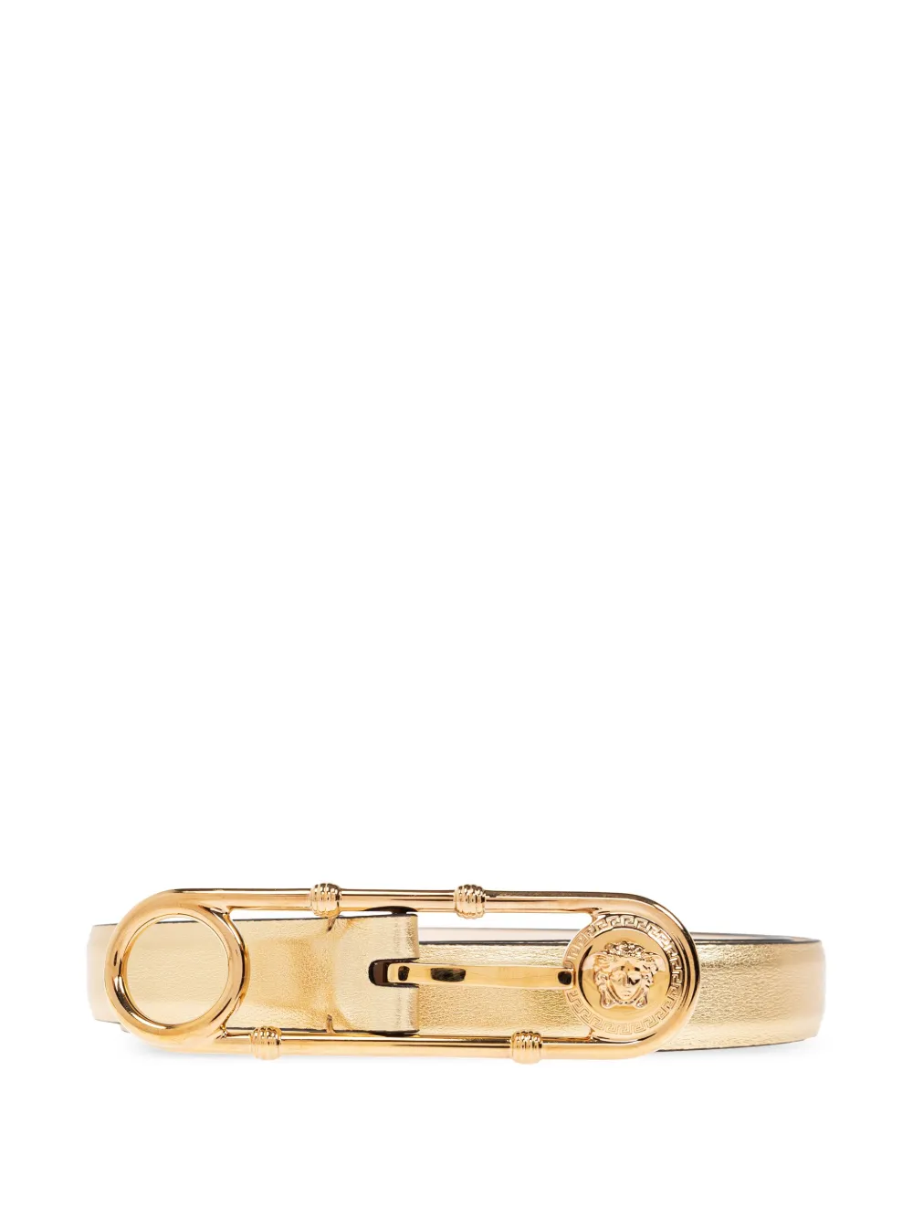 Versace Leren riem Goud
