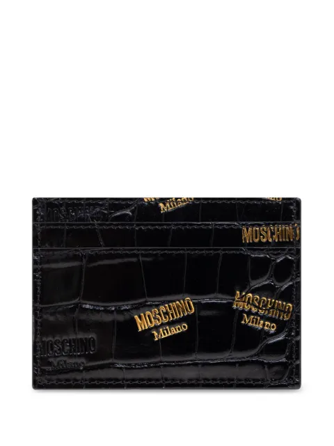 Moschino tarjetero con logo en relieve