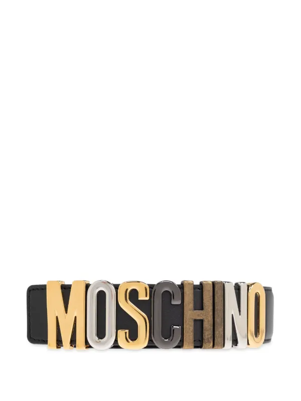 Moschino logo-detail Belt | Black | FARFETCH PL