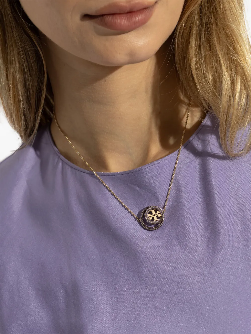 Tory Burch charm-detail necklace - Goud