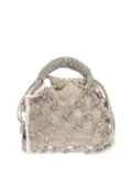 Kurt Geiger London small macramé tote bag - Silver