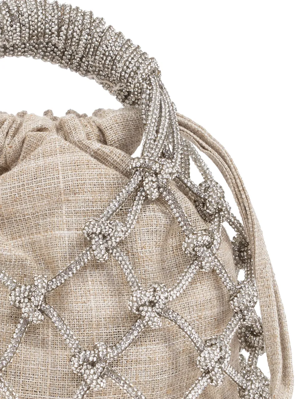 Kurt Geiger London Macramé kleine shopper Zilver