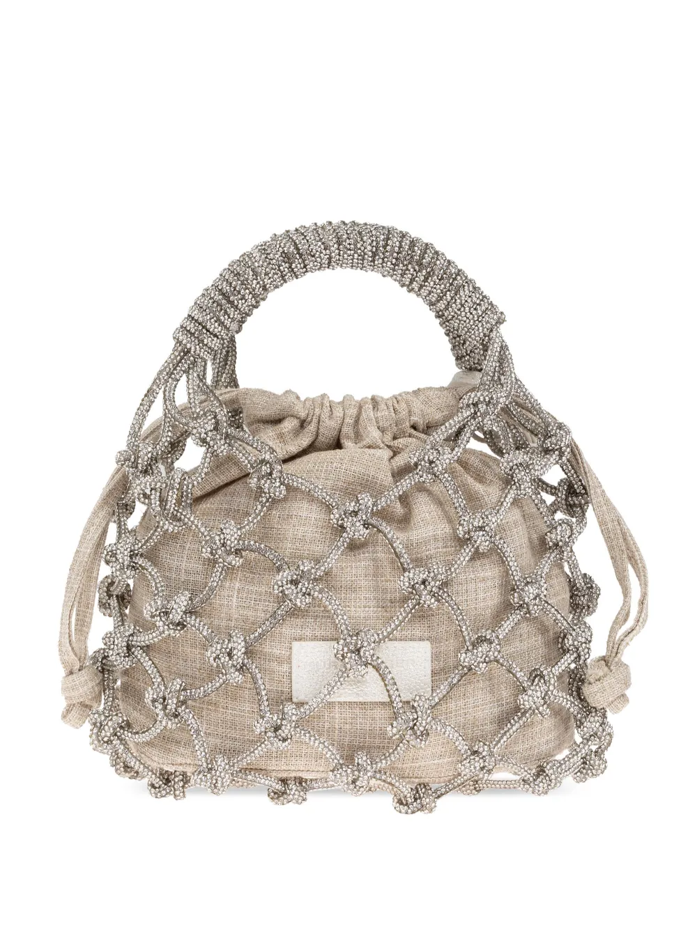 Kurt Geiger London Macramé kleine shopper Zilver