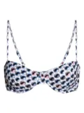 Tory Burch eye-print bikini top - Blue