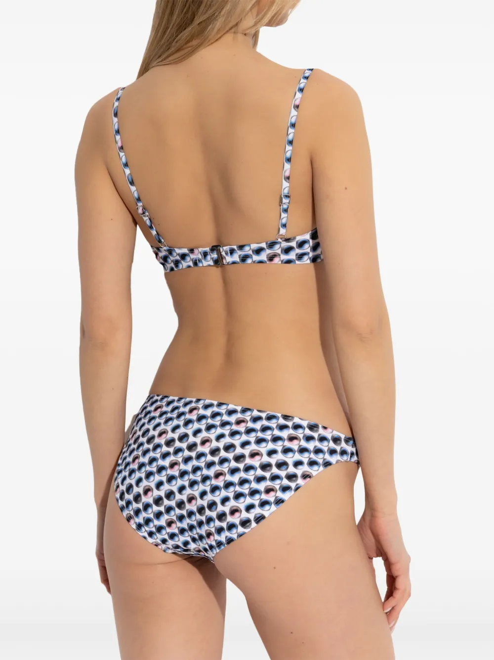 Tory Burch Eye-print Bikini Top In Blue
