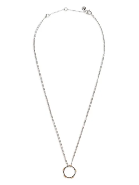 Tory Burch logo charm necklace 