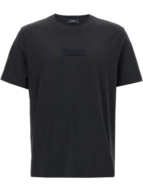 Herno t-shirt à logo brodé - Bleu - Herno - Modalova