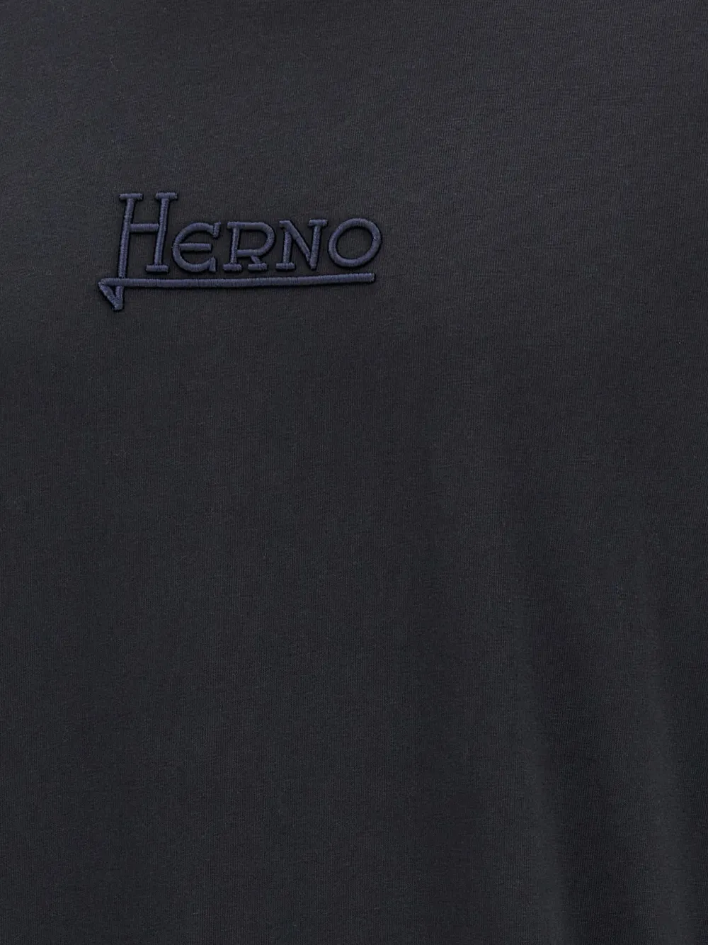 Herno T-shirt met geborduurd logo Blauw