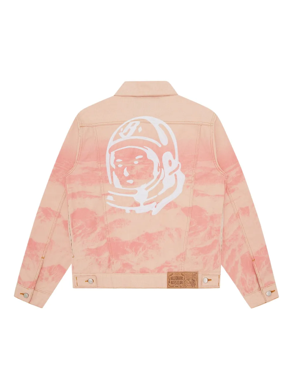 Billionaire Boys Club Mountain-print denim jacket - Roze