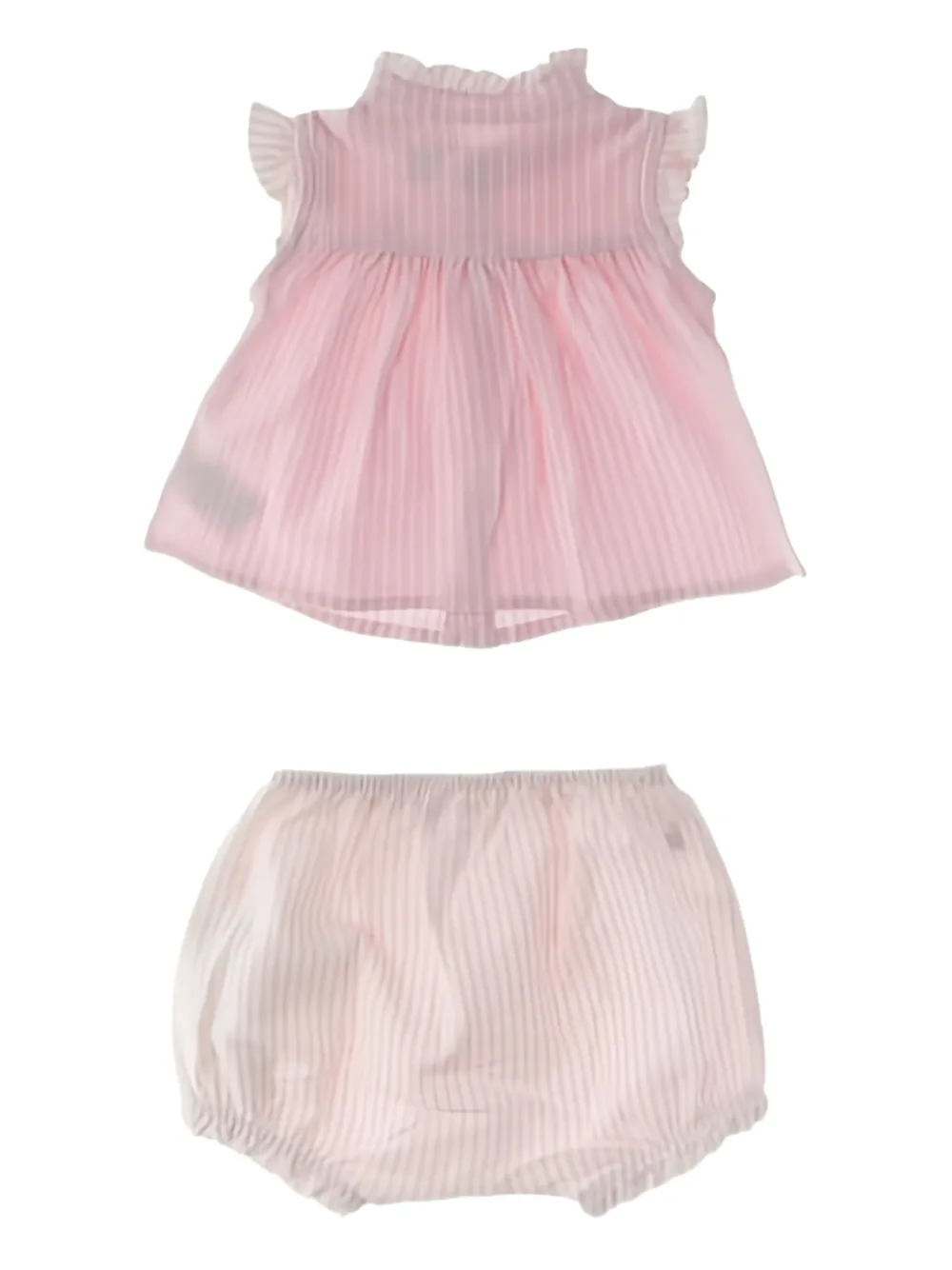 POLO RALPH LAUREN KIDS Gestreepte shorts set Roze