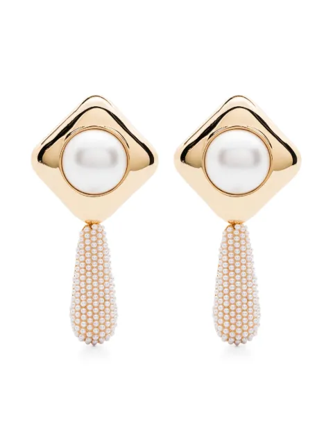 Self-Portrait aretes con perlas y cristales