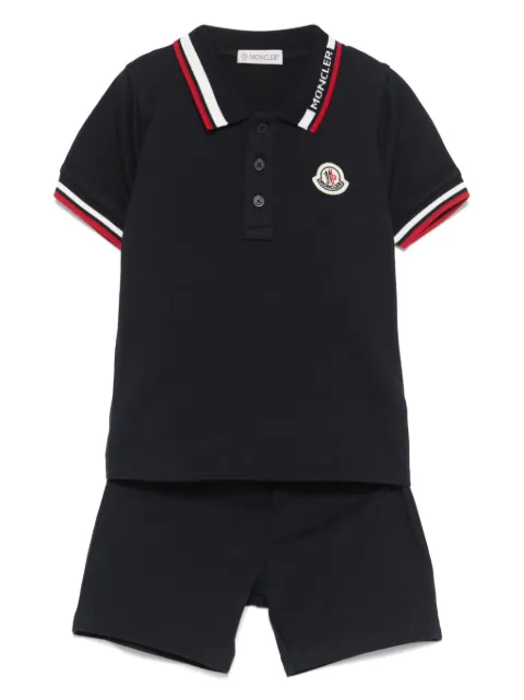 Moncler Enfant logo-jacquard shorts set
