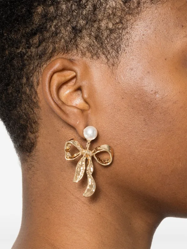 【送料&関税込】self-portrait Gold Bow Earrings Gold Bow Earrings – self-portrait-US