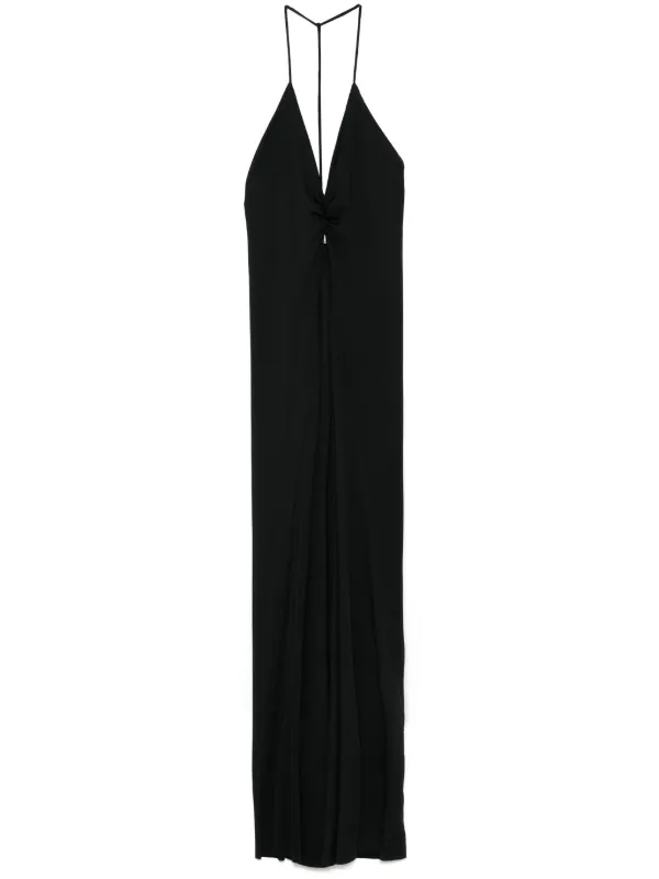 国内発| VICTORIA BECKHAM ディープVネック マキシドレス Victoria Beckham Vネック マキシドレス | ブラック | FARFETCH JP