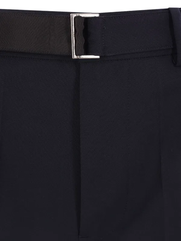 Sacai ベルテッド ショートパンツ | ブルー | FARFETCH JP