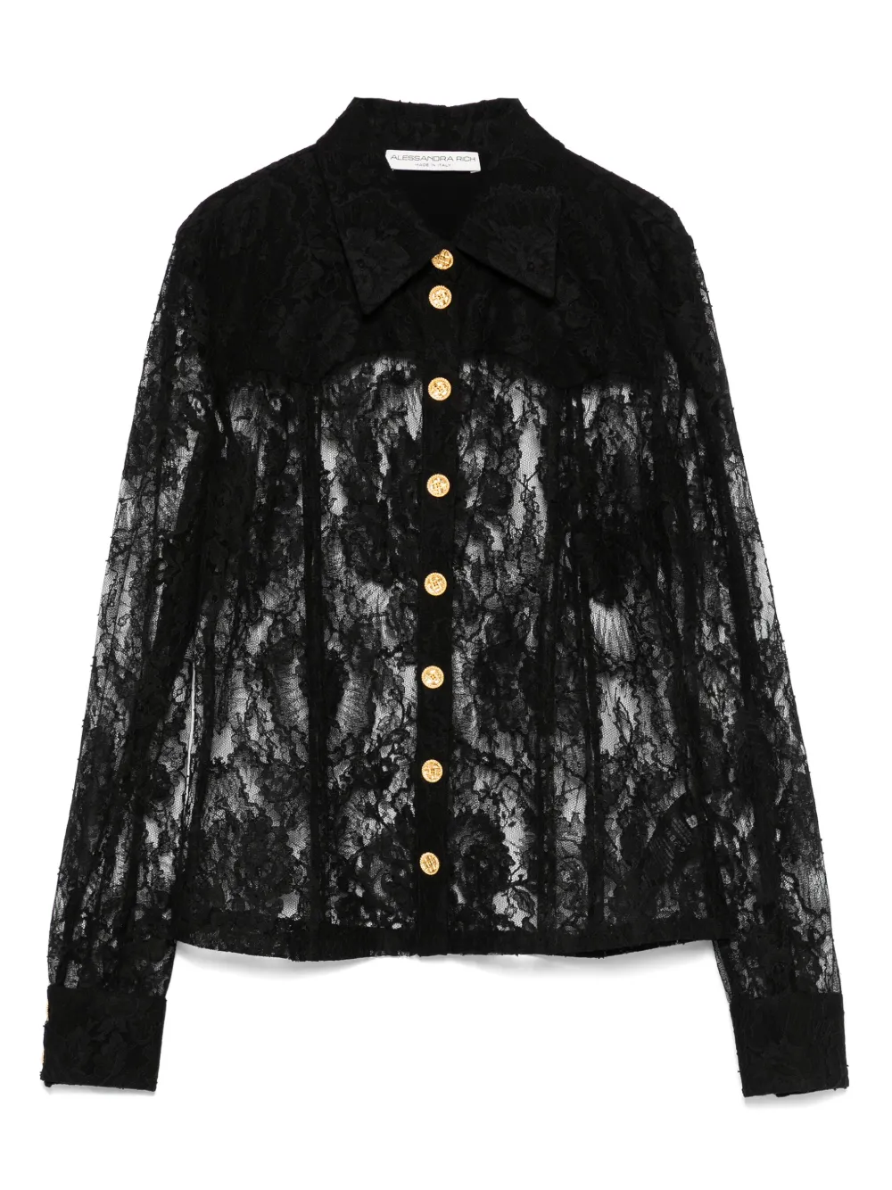 embroidered-lace shirt