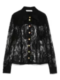 Alessandra Rich embroidered-lace shirt - Black