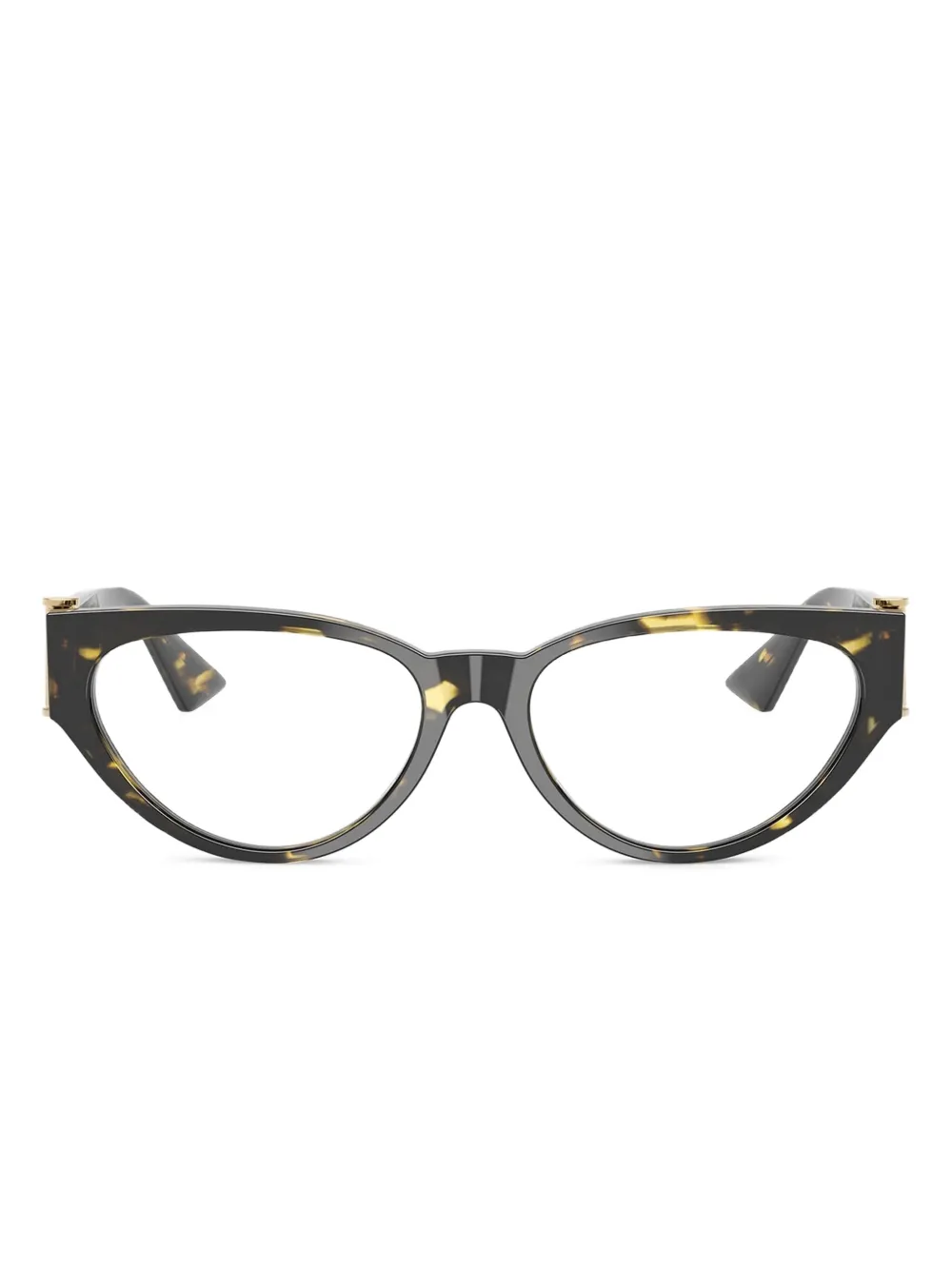 Versace Eyewear Occhiali cat-eye con logo - Marrone