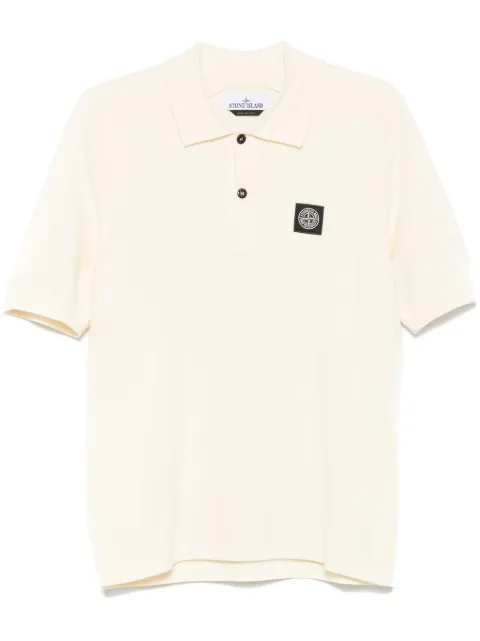 Stone Island logo-patch polo shirt
