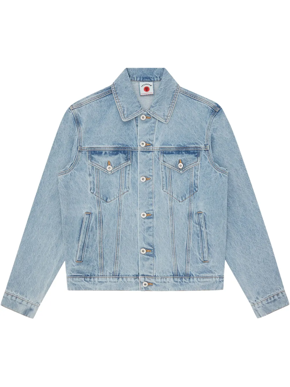 logo print denim jacket