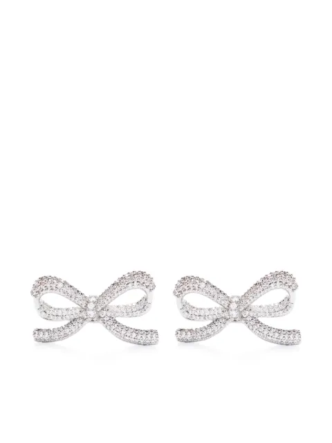 Self-Portrait Kristall-Ohrringe mit Schleife