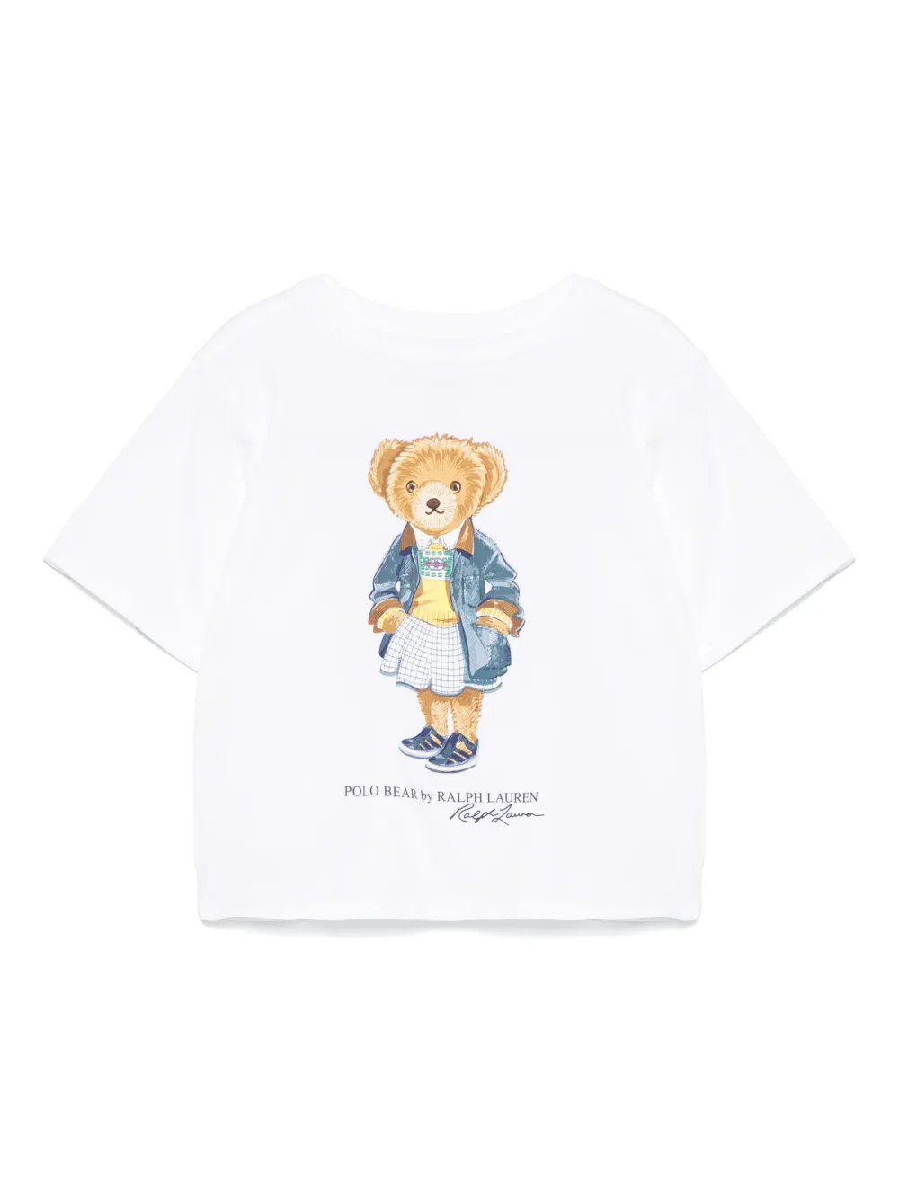 POLO RALPH LAUREN KIDS T-shirt met teddybeerprint Wit