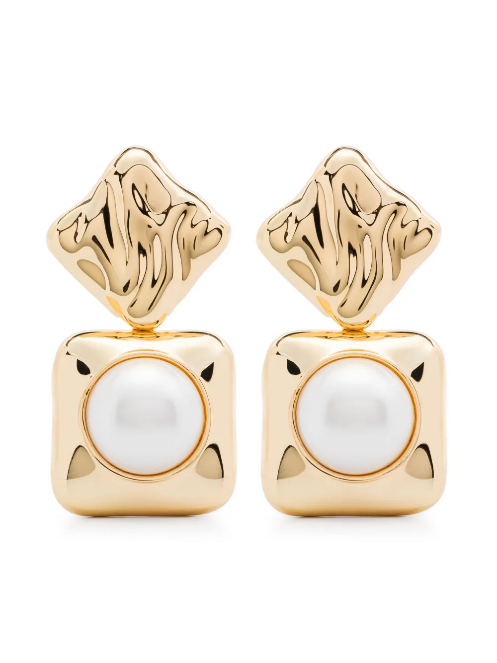 pearl tiered earrings