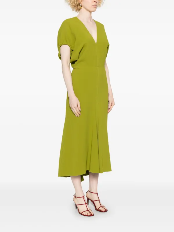【Victoria Beckham】クレープドレス Victoria Beckham クレープ ドレス | グリーン | FARFETCH JP
